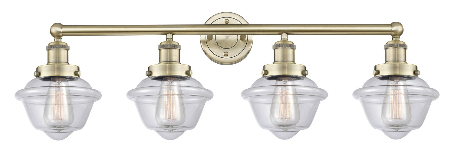 Innovations 616-4W-AB-G532 Four Light Bath Vanity, Antique Brass