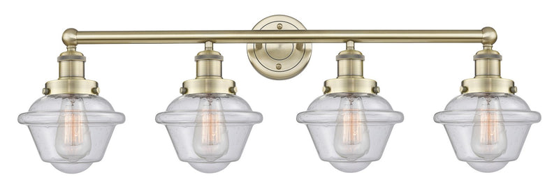 Innovations 616-4W-AB-G534 Four Light Bath Vanity, Antique Brass