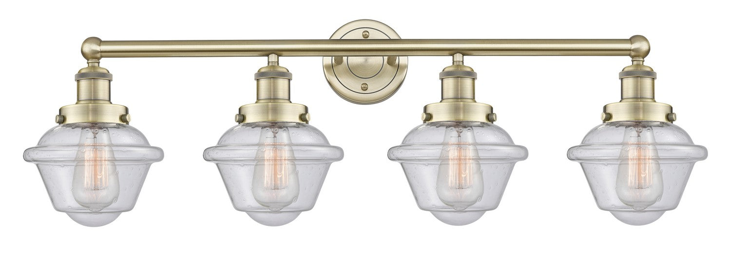 Innovations 616-4W-AB-G534 Four Light Bath Vanity, Antique Brass
