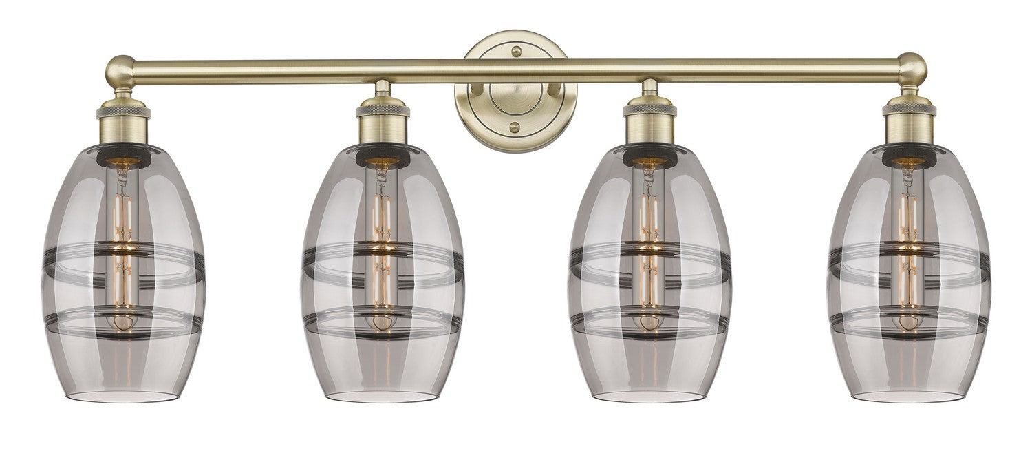 Innovations 616-4W-AB-G557-6SM Four Light Bath Vanity, Antique Brass