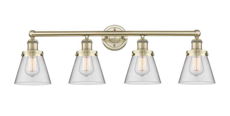 Innovations 616-4W-AB-G62 Four Light Bath Vanity, Antique Brass
