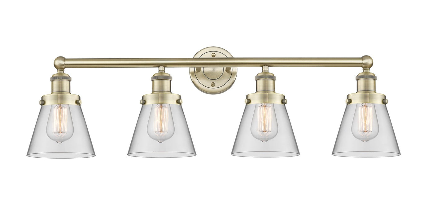 Innovations 616-4W-AB-G62 Four Light Bath Vanity, Antique Brass