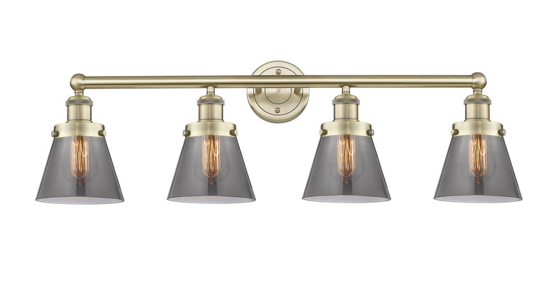 Innovations 616-4W-AB-G63 Four Light Bath Vanity, Antique Brass