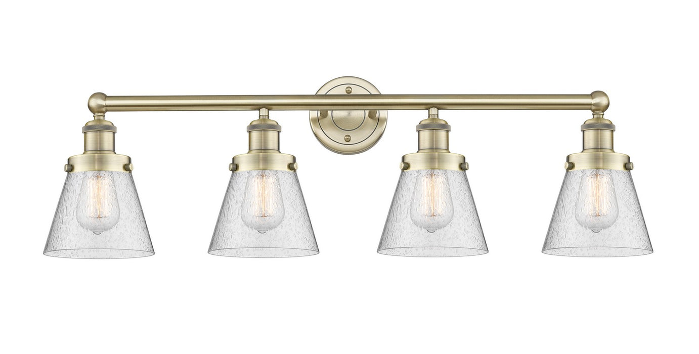 Innovations 616-4W-AB-G64 Four Light Bath Vanity, Antique Brass