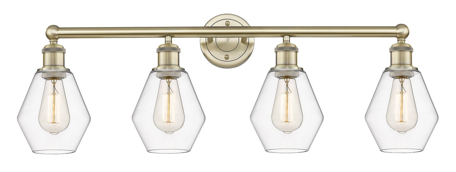 Innovations 616-4W-AB-G652-6 Four Light Bath Vanity, Antique Brass