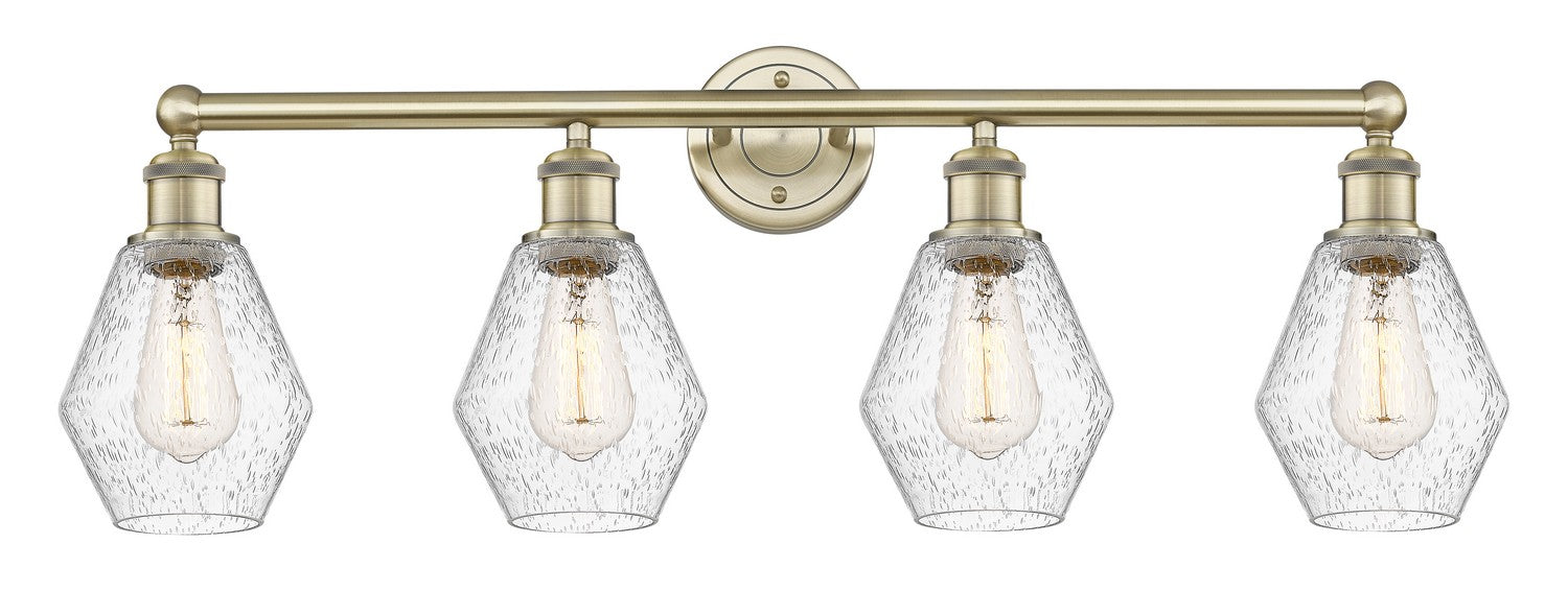 Innovations 616-4W-AB-G654-6 Four Light Bath Vanity, Antique Brass