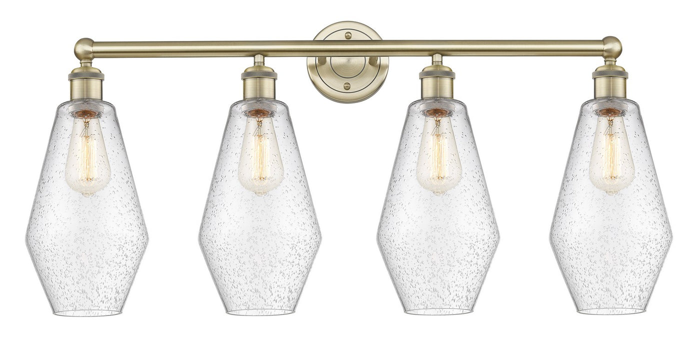 Innovations 616-4W-AB-G654-7 Four Light Bath Vanity, Antique Brass