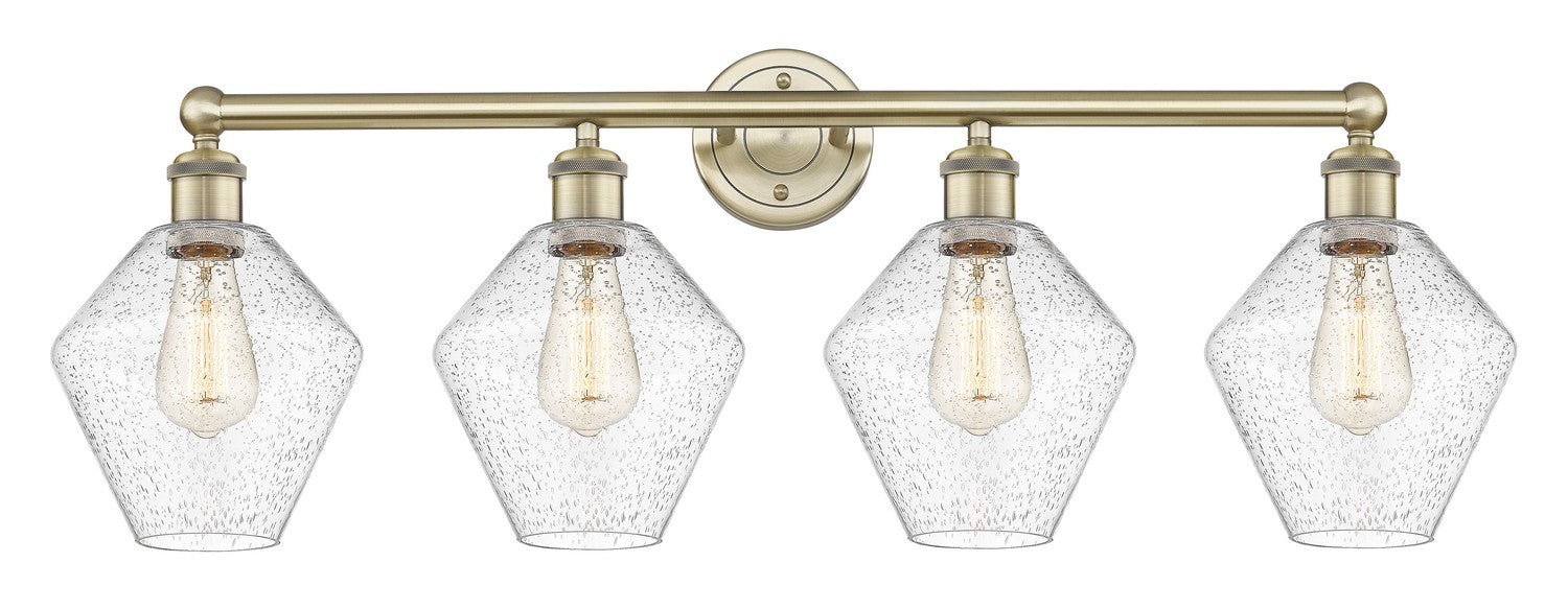 Innovations 616-4W-AB-G654-8 Four Light Bath Vanity, Antique Brass