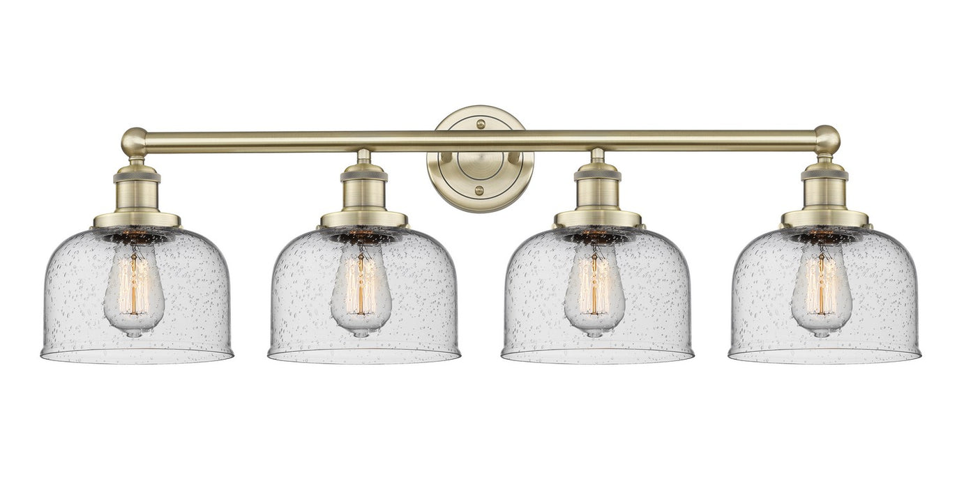 Innovations 616-4W-AB-G74 Four Light Bath Vanity, Antique Brass