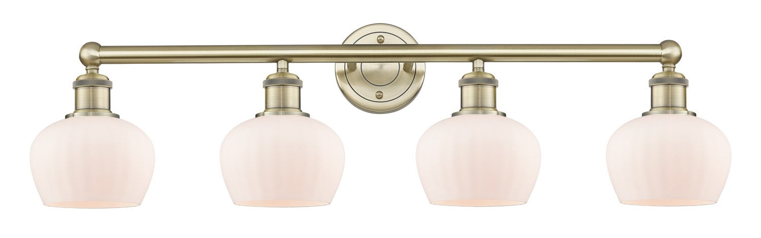 Innovations 616-4W-AB-G91 Four Light Bath Vanity, Antique Brass