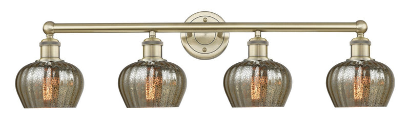Innovations 616-4W-AB-G96 Four Light Bath Vanity, Antique Brass