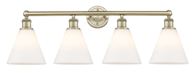 Innovations 616-4W-AB-GBC-81 Four Light Bath Vanity, Antique Brass