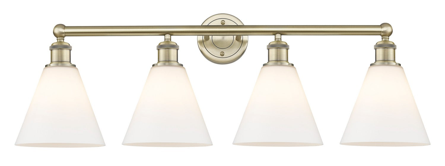 Innovations 616-4W-AB-GBC-81 Four Light Bath Vanity, Antique Brass