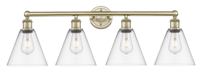 Innovations 616-4W-AB-GBC-82 Four Light Bath Vanity, Antique Brass
