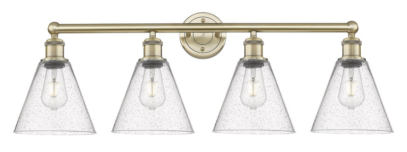Innovations 616-4W-AB-GBC-84 Four Light Bath Vanity, Antique Brass