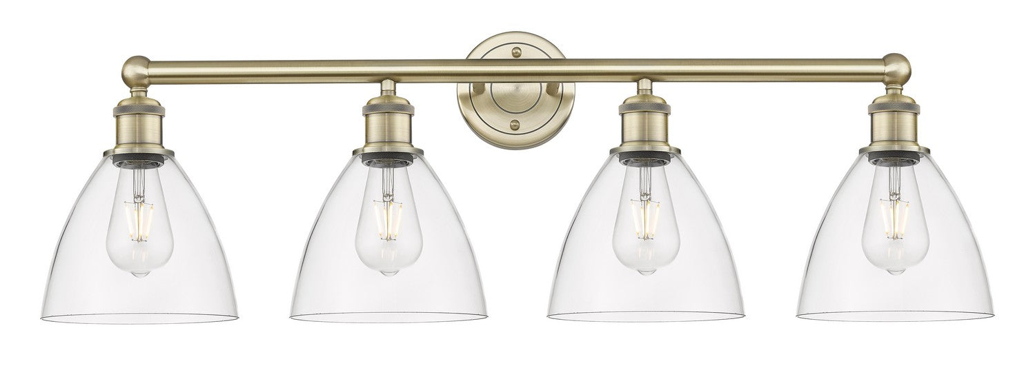 Innovations 616-4W-AB-GBD-752 Four Light Bath Vanity, Antique Brass