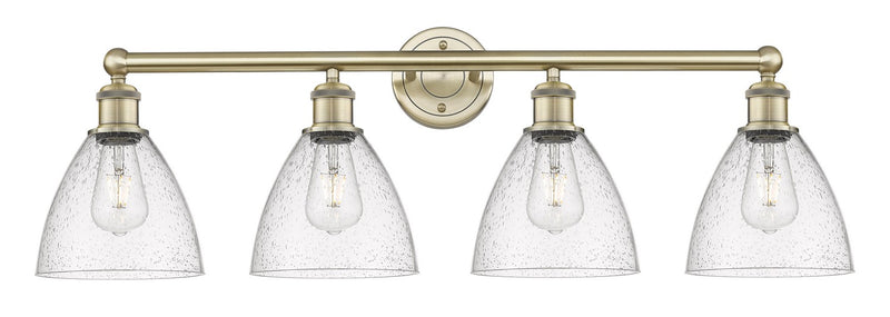 Innovations 616-4W-AB-GBD-754 Four Light Bath Vanity, Antique Brass