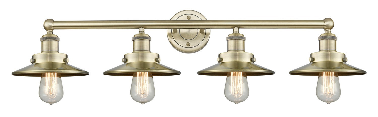 Innovations 616-4W-AB-M4-AB Four Light Bath Vanity, Antique Brass