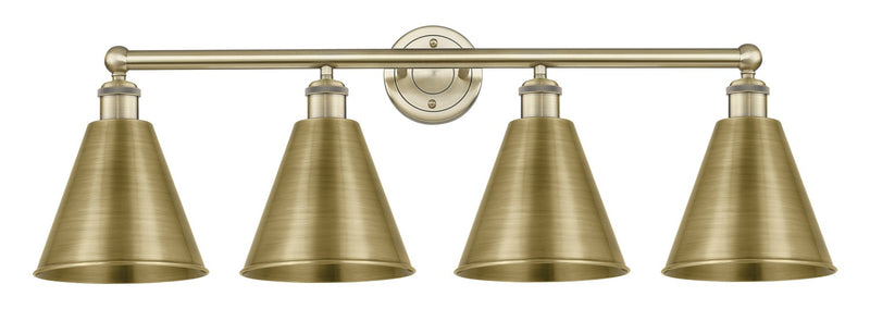 Innovations 616-4W-AB-MBC-8-AB Four Light Bath Vanity, Antique Brass