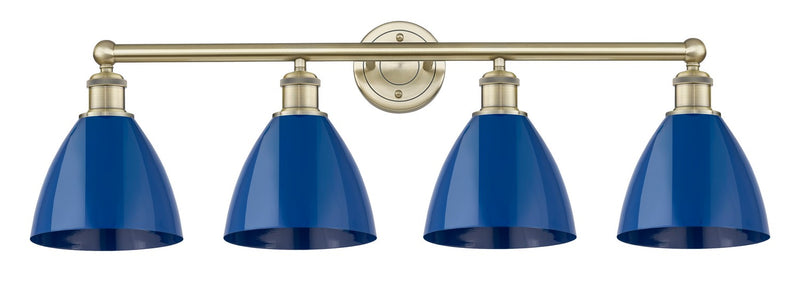 Innovations 616-4W-AB-MBD-75-BL Four Light Bath Vanity, Antique Brass