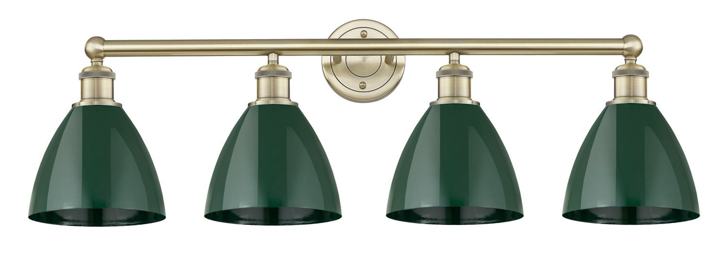 Innovations 616-4W-AB-MBD-75-GR Four Light Bath Vanity, Antique Brass