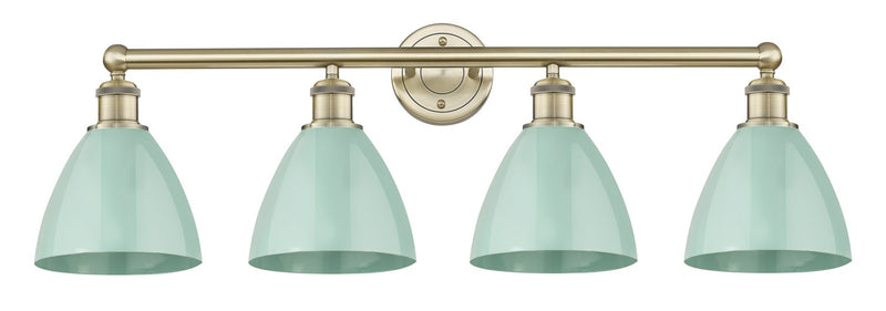 Innovations 616-4W-AB-MBD-75-SF Four Light Bath Vanity, Antique Brass
