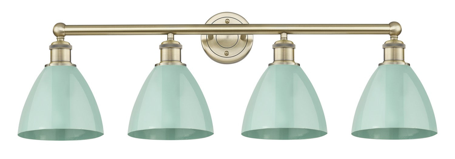 Innovations 616-4W-AB-MBD-75-SF Four Light Bath Vanity, Antique Brass