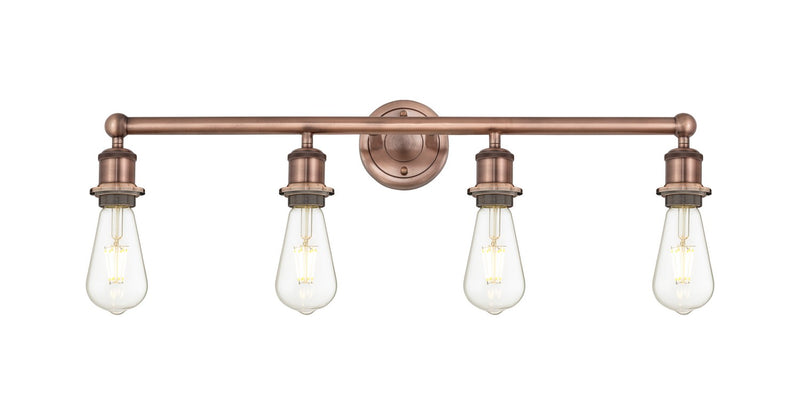 Innovations 616-4W-AC Four Light Bath Vanity, Antique Copper
