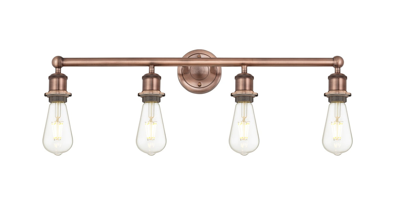 Innovations 616-4W-AC Four Light Bath Vanity, Antique Copper