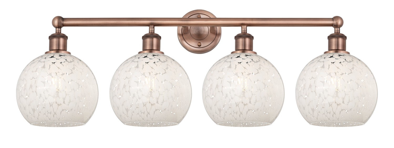 Innovations 616-4W-AC-G1216-8WM LED Bath Vanity, Antique Copper