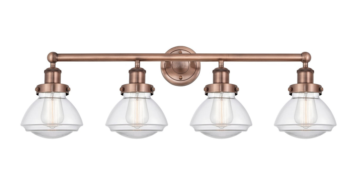 Innovations 616-4W-AC-G322 Four Light Bath Vanity, Antique Copper