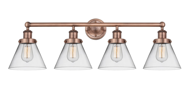Innovations 616-4W-AC-G42 Four Light Bath Vanity, Antique Copper