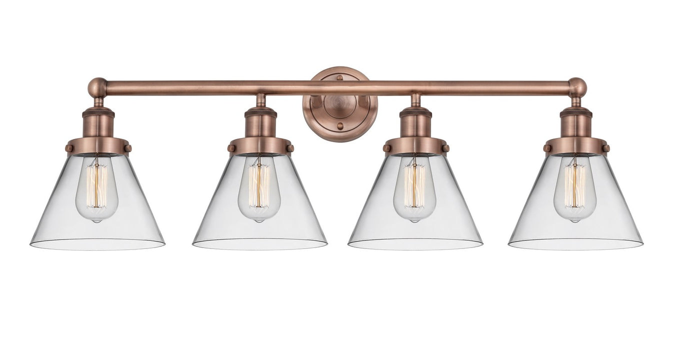 Innovations 616-4W-AC-G42 Four Light Bath Vanity, Antique Copper