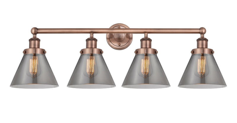 Innovations 616-4W-AC-G43 Four Light Bath Vanity, Antique Copper