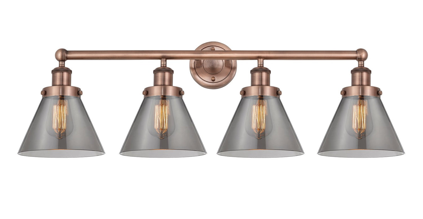 Innovations 616-4W-AC-G43 Four Light Bath Vanity, Antique Copper