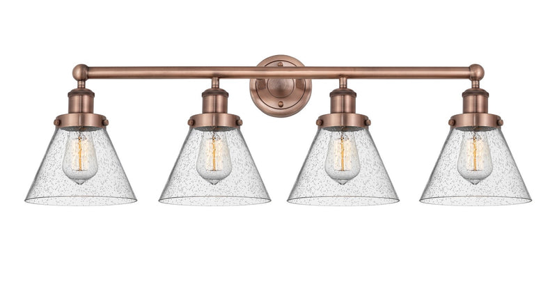 Innovations 616-4W-AC-G44 Four Light Bath Vanity, Antique Copper