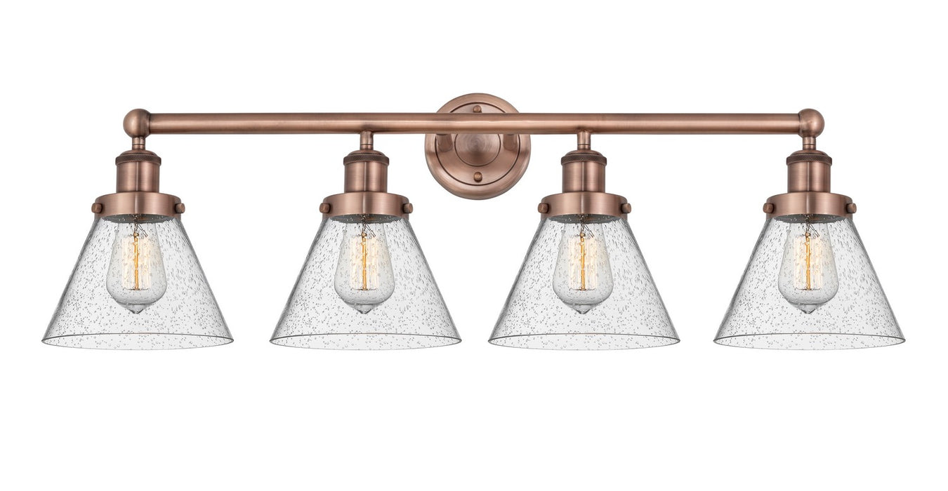 Innovations 616-4W-AC-G44 Four Light Bath Vanity, Antique Copper