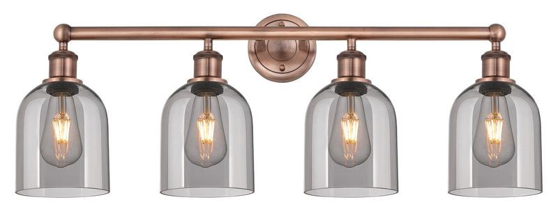 Innovations 616-4W-AC-G558-6SM Four Light Bath Vanity, Antique Copper