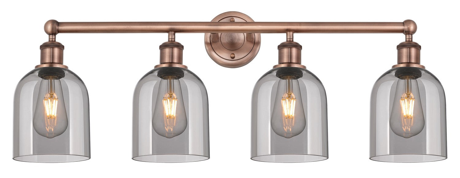 Innovations 616-4W-AC-G558-6SM Four Light Bath Vanity, Antique Copper