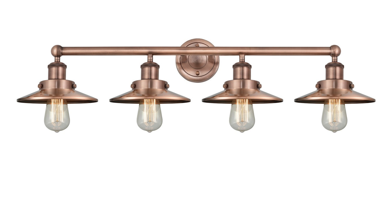 Innovations 616-4W-AC-M3-AC Four Light Bath Vanity, Antique Copper