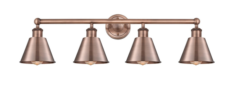 Innovations 616-4W-AC-M8-AC Four Light Bath Vanity, Antique Copper