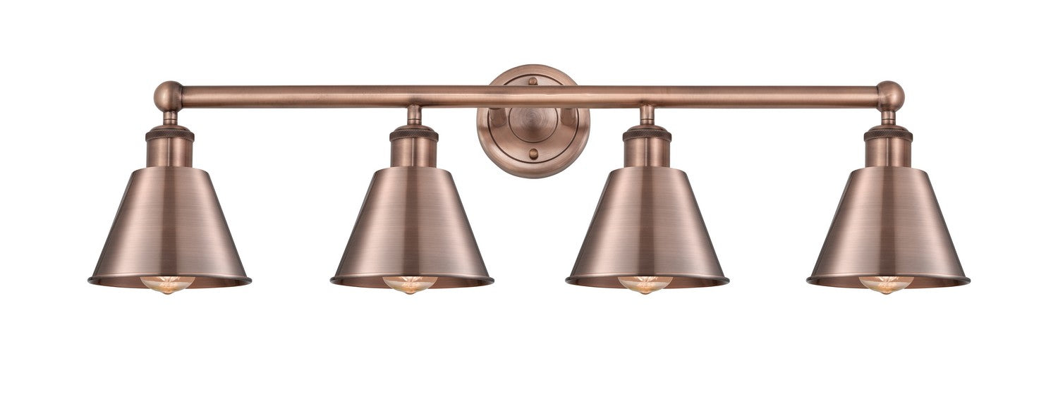 Innovations 616-4W-AC-M8-AC Four Light Bath Vanity, Antique Copper
