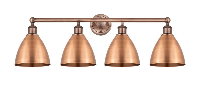 Innovations 616-4W-AC-MBD-75-AC Four Light Bath Vanity, Antique Copper