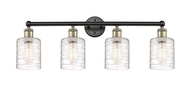 Innovations 616-4W-BAB-G1113 Four Light Bath Vanity, Black Antique Brass