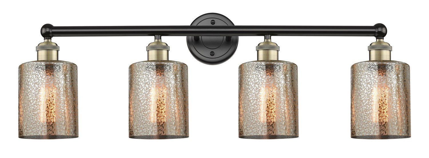 Innovations 616-4W-BAB-G116 Four Light Bath Vanity, Black Antique Brass