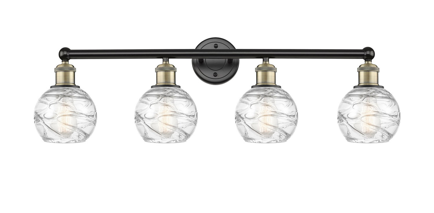 Innovations 616-4W-BAB-G1213-6 Four Light Bath Vanity, Black Antique Brass