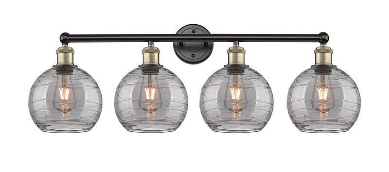 Innovations 616-4W-BAB-G1213-8SM Four Light Bath Vanity, Black Antique Brass