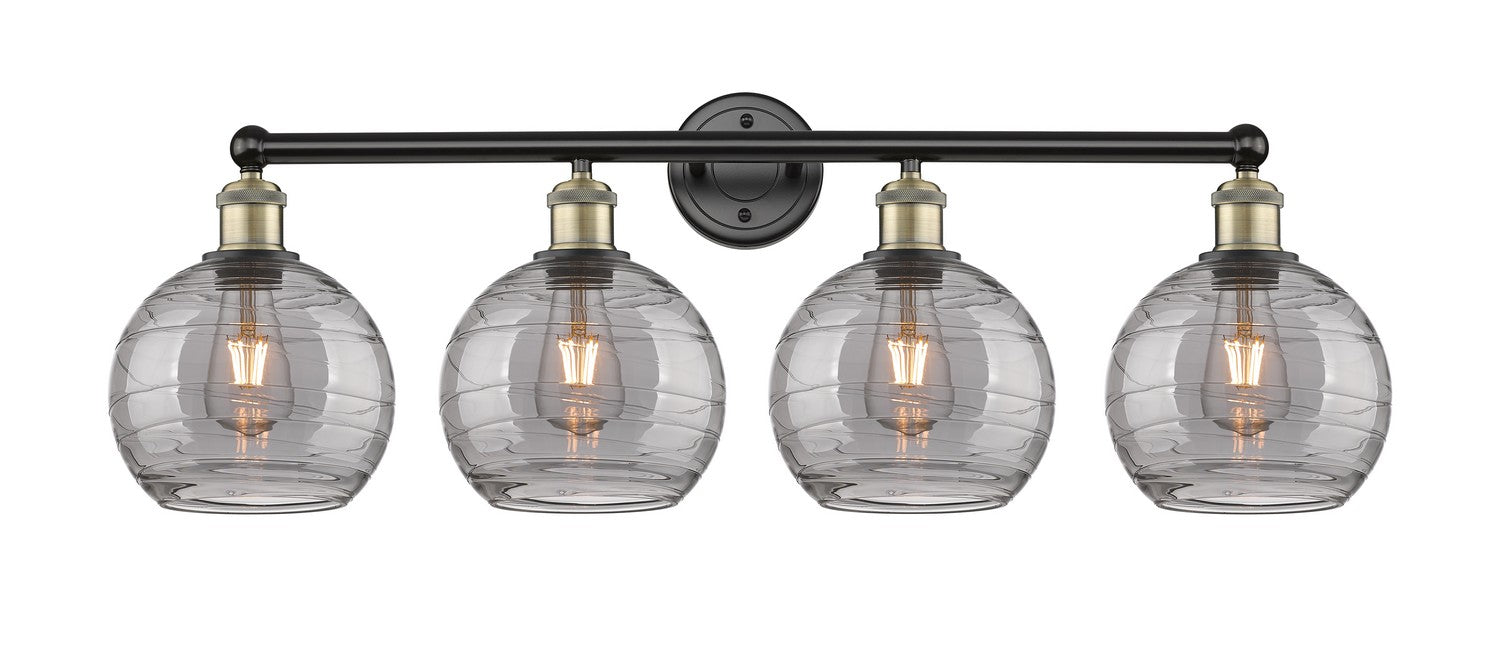Innovations 616-4W-BAB-G1213-8SM Four Light Bath Vanity, Black Antique Brass