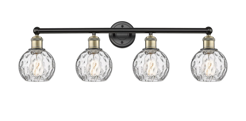 Innovations 616-4W-BAB-G1215-6 Four Light Bath Vanity, Black Antique Brass