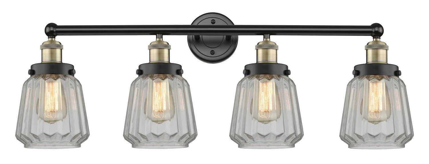 Innovations 616-4W-BAB-G142 Four Light Bath Vanity, Black Antique Brass